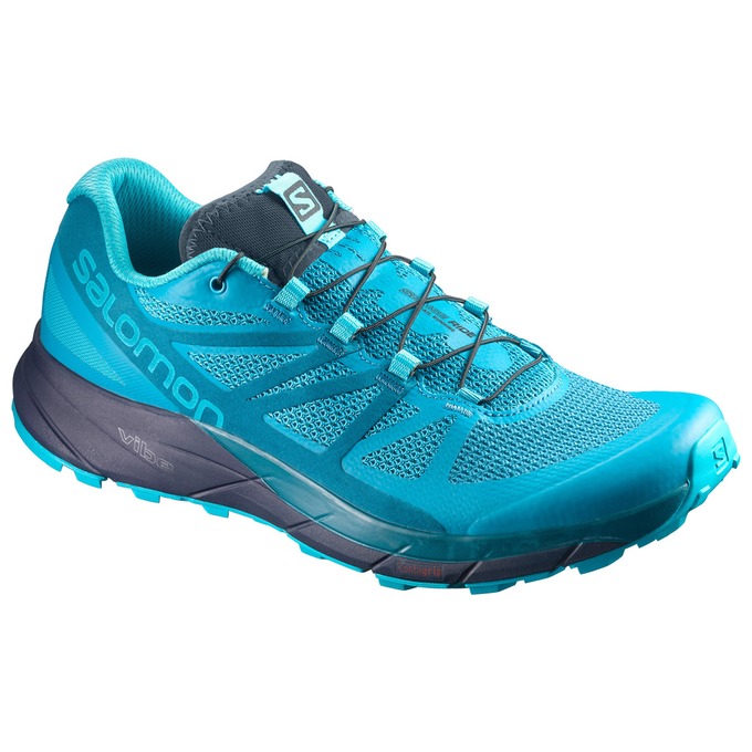 Salomon SENSE RIDE W Zapatillas Trail Running Mujer - Azules - Colombia (67089-XJBH)